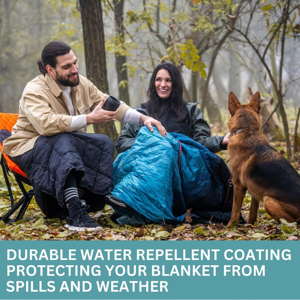Thermal Blanket - Lightweight, Packable, Puffy, Waterproof and Packable Camping Blanket for Travel, Beach, Hammock, and Outdoor Use
