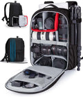 BAGSMART Camera Bag for DSLR, Waterproof Camera Backpacks for Photographers, Camera Case with Laptop Compartment-15.6" Black