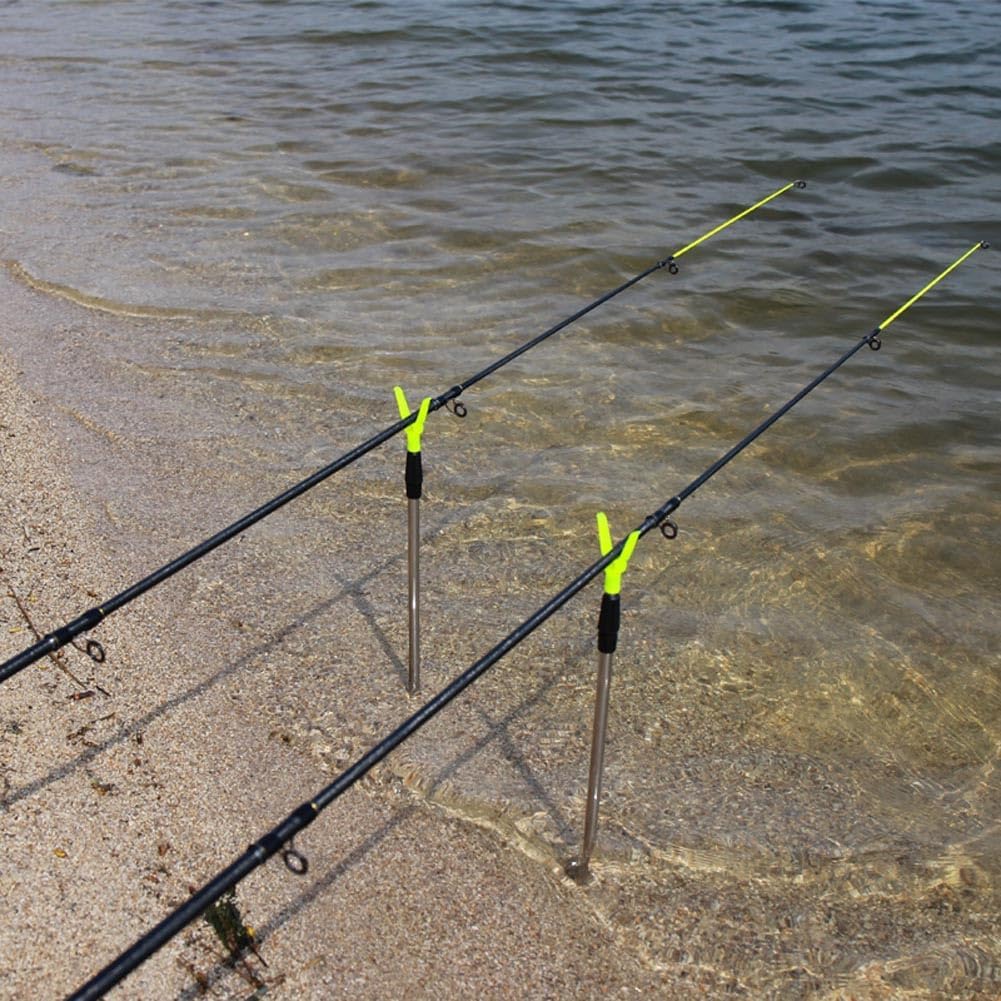 4-Pack Telescopic Fishing Rod Holders for Ground Fishing Rod Holders Stand Fishing Pole Rack for Bank