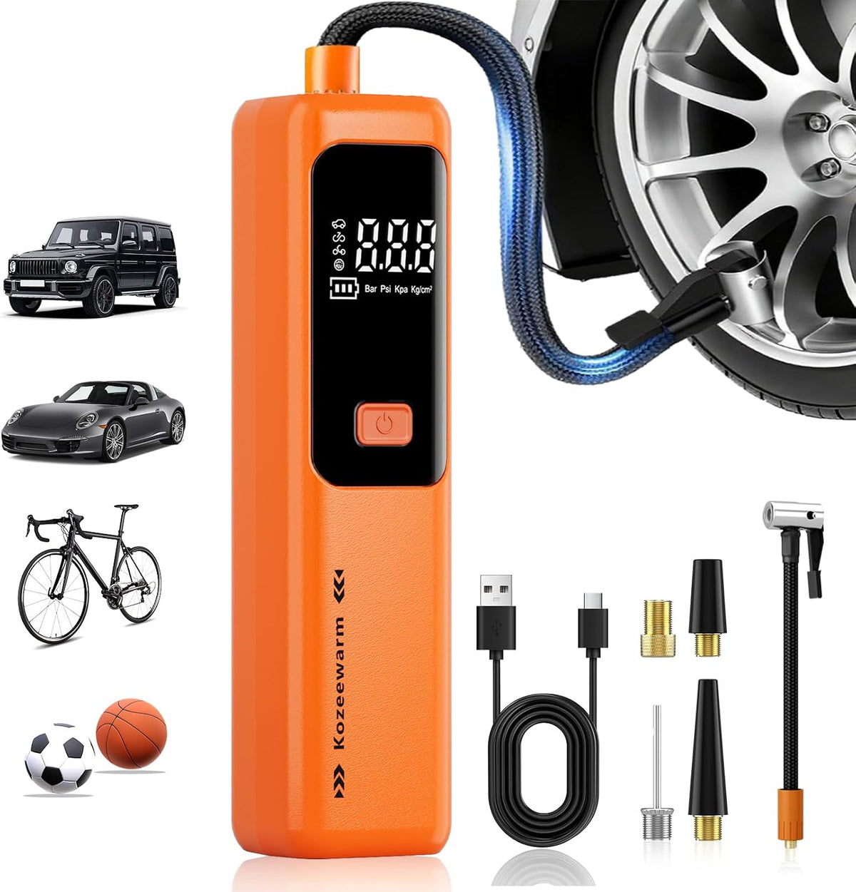 Tire Inflator Portable Air Compressor for Car, Motocycle, Bike Inflatables