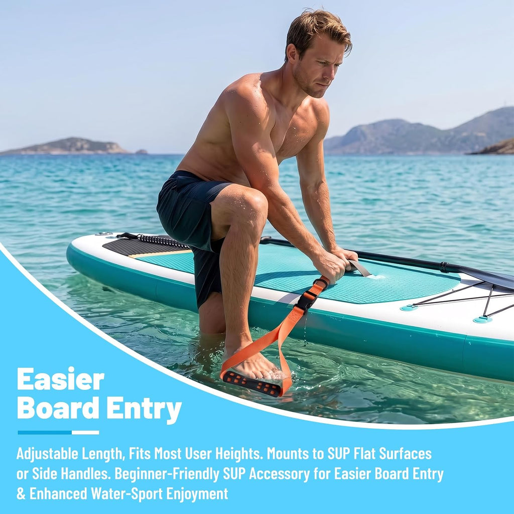 Portable Boat Boarding Stirrup Step with Secure Marine Rope