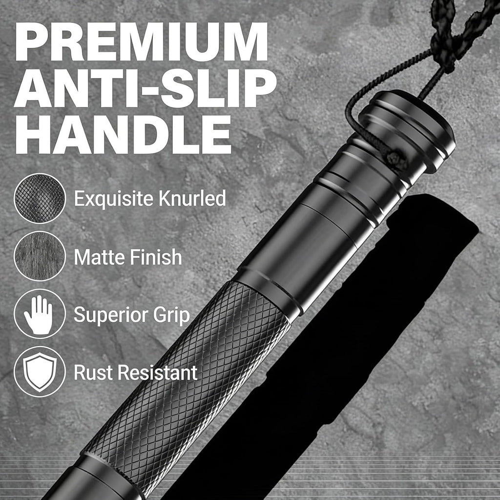 Trekking Pole Tactical Walking Stick,Survival Hiking Pole(7-Section)