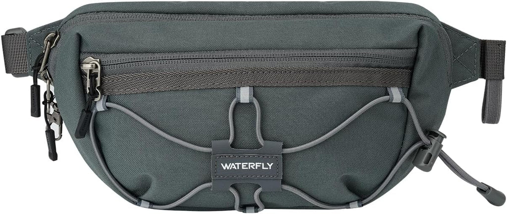 WATERFLY Small Fanny Pack RFID Blocking Travel Hiking Crossbody Waist Bag
