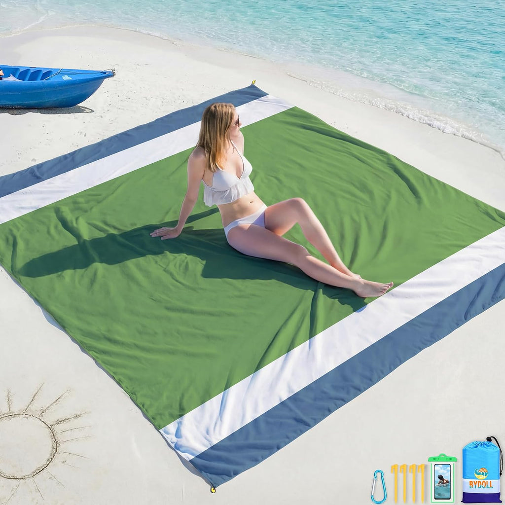 Beach Blanket Waterproof Sandproof Large 78''X81''/10'X9' Beach Towel Mat
