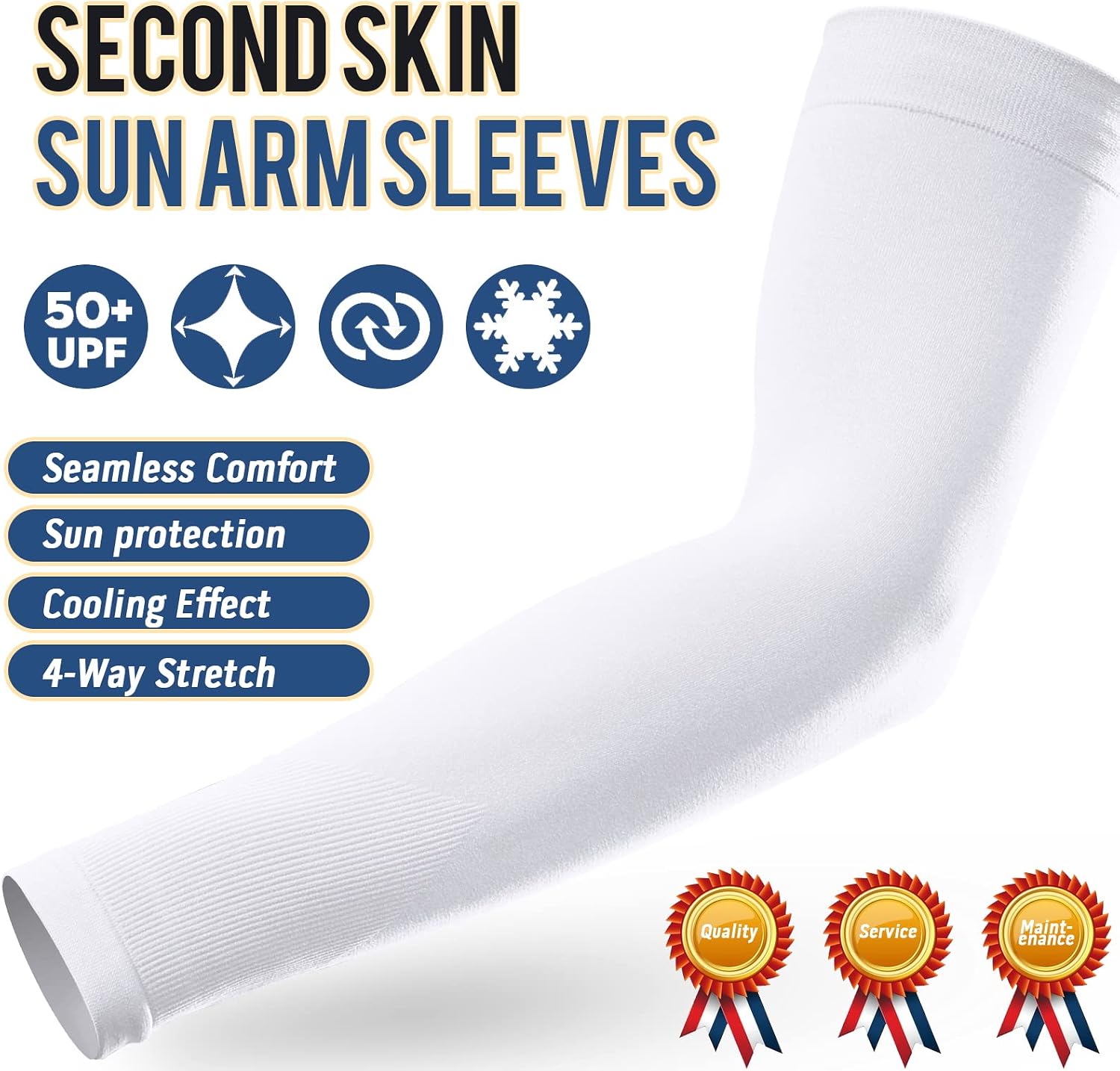 GOUNOD Arm Sleeves for Men Women, UPF 50+ Cooling Sun Protection Sleeves
