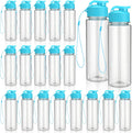 Mifoci 20 Pcs Plastic Water Bottles Bulk 17 oz, Sky Blue
