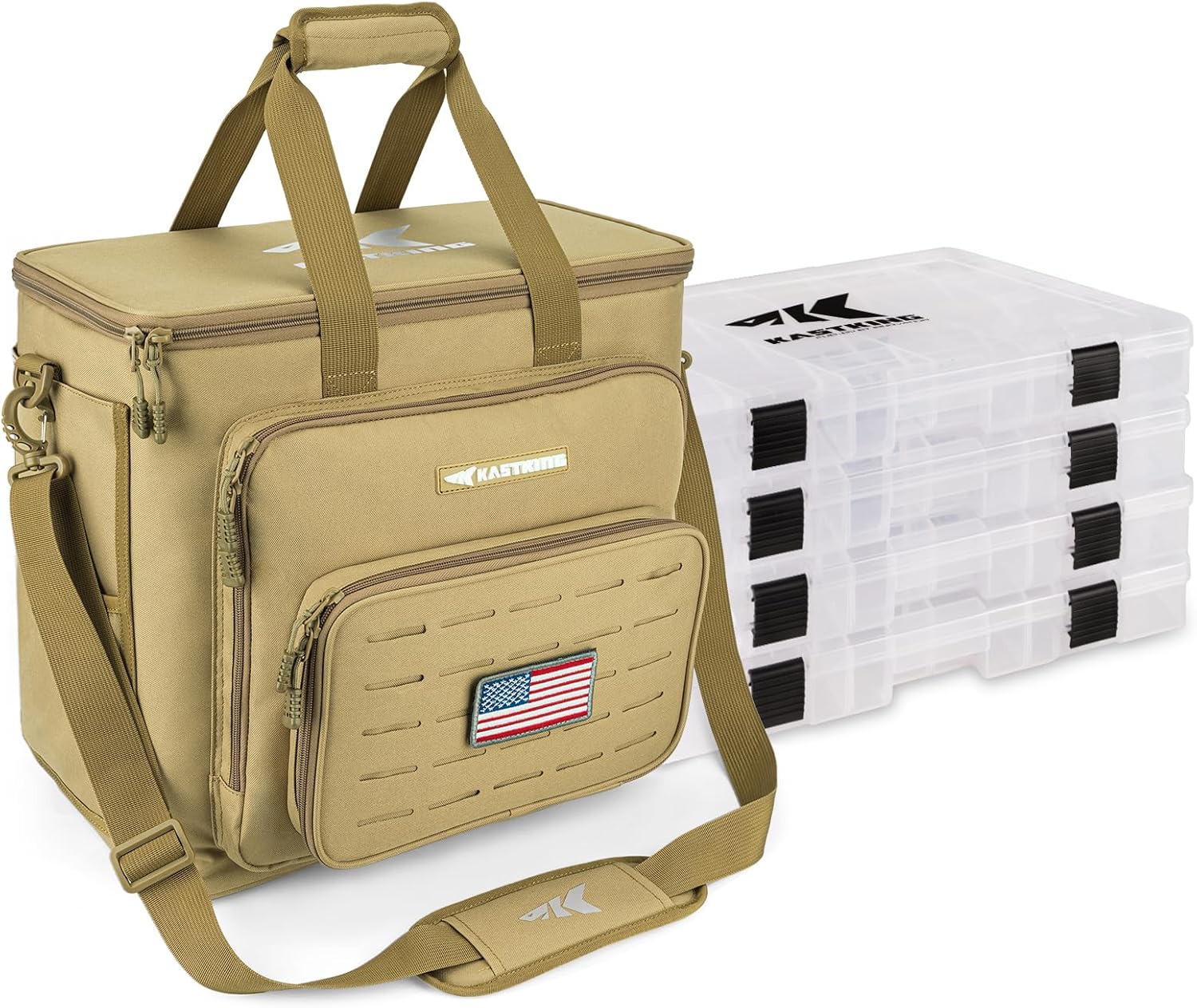 KastKing Karryall with Box Tackle Bag, Saltwater & Freshwater Gear Storage