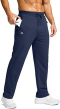 G Gradual Men's Fleece Lined Pants with 3 Zipper Pockets Water Resistant Winter Warm Hiking Pants Athletic Sweatpants for Men