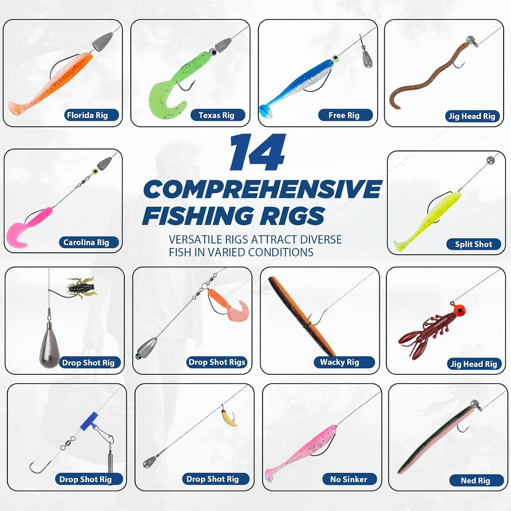 THKFISH 400PCS Fishing Lures Accessories Kit with Large 3-Layer Tackle Box Complete Freshwater Bass Fishing Gear Tools Set with Pliers, Fish Scale, Crankbait, Hooks, Weights Gift for Men