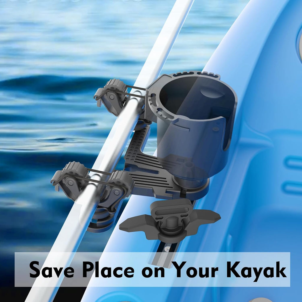 Multifunctional Kayak Paddle Holder, Space-Saving Kayak Paddle Holder, Offset Paddle Holder Kayak Track Mount, Kayak Rail Accessories for Fishing