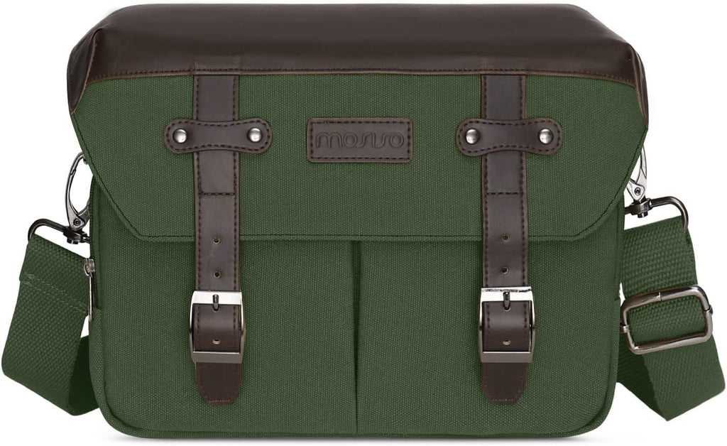MOSISO Camera Case Crossbody Shoulder Messenger Photography Bag, Army Green