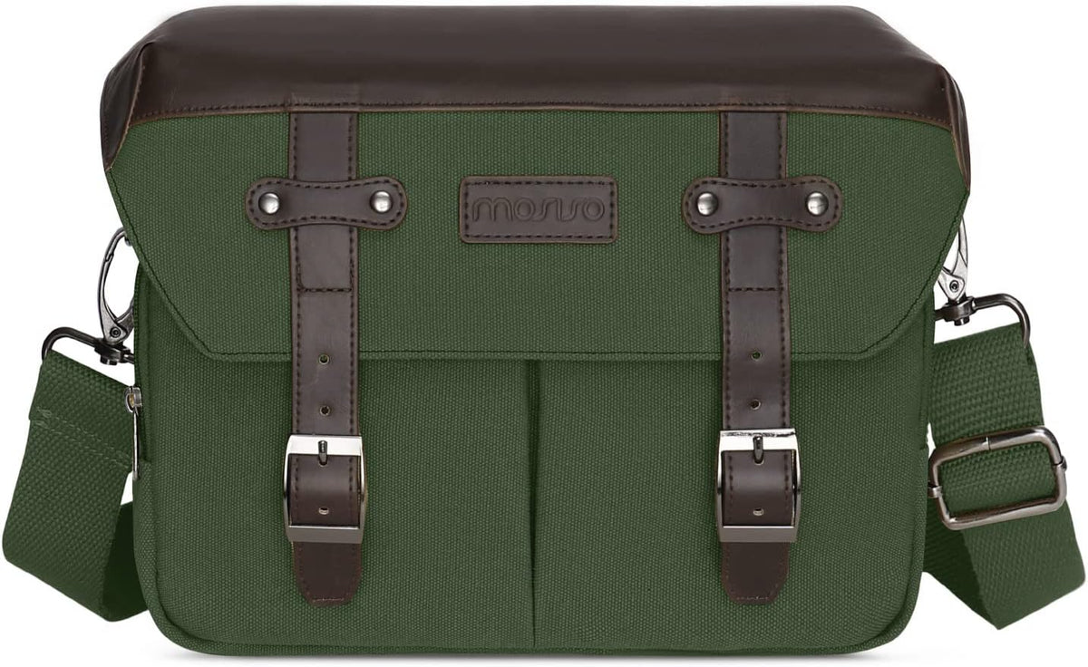 MOSISO Camera Case Crossbody Shoulder Messenger Photography Bag, Army Green