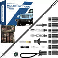 Trekking Pole Tactical Walking Stick,Survival Hiking Pole(7-Section)