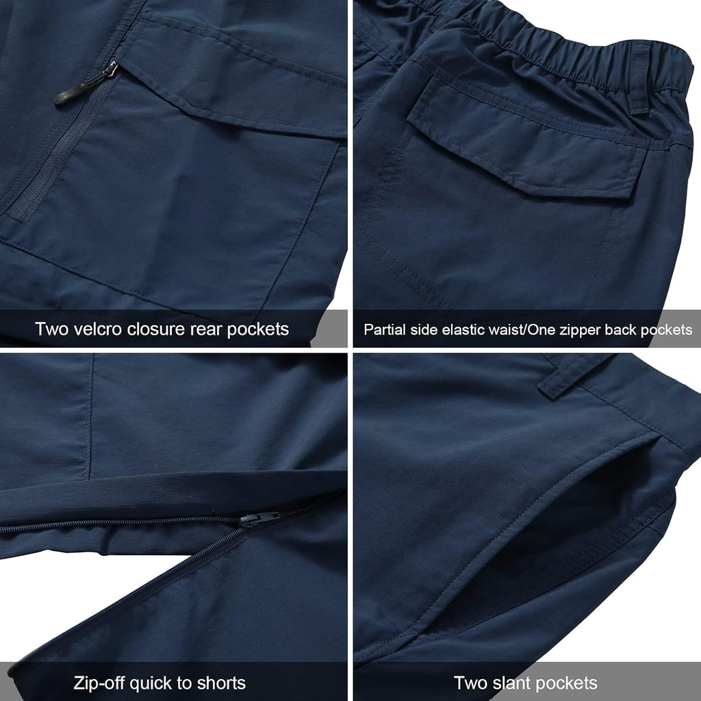 linlon Boy Scout Pants Hiking Mens Convertible Zip Off Safari Fishing