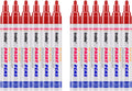 Red Paint Markers, 12 Pack Oil-Based Waterproof Quick Dry Permanent Paint Pen Set for Rocks Painting, Wood, Fabric, Plastic, Canvas, Glass, Mugs, Metal, Tire, Stone, DIY Craft