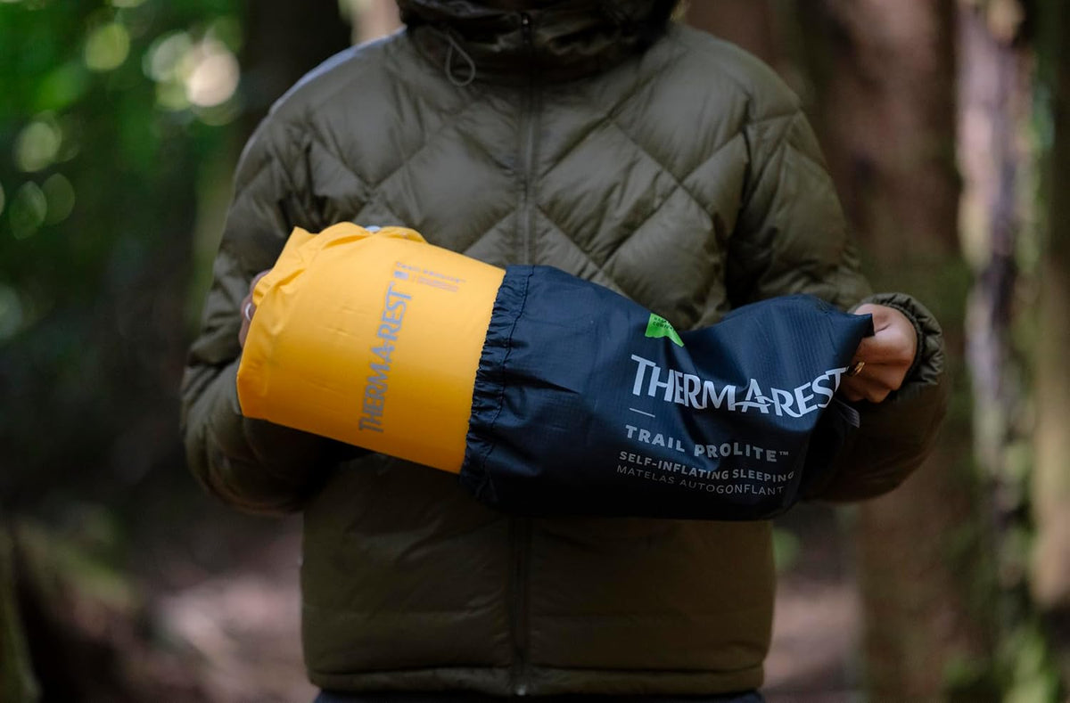 Therm-a-Rest Trail Prolite Lightweight Self Inflating Backpacking Sleeping Pad, Regular