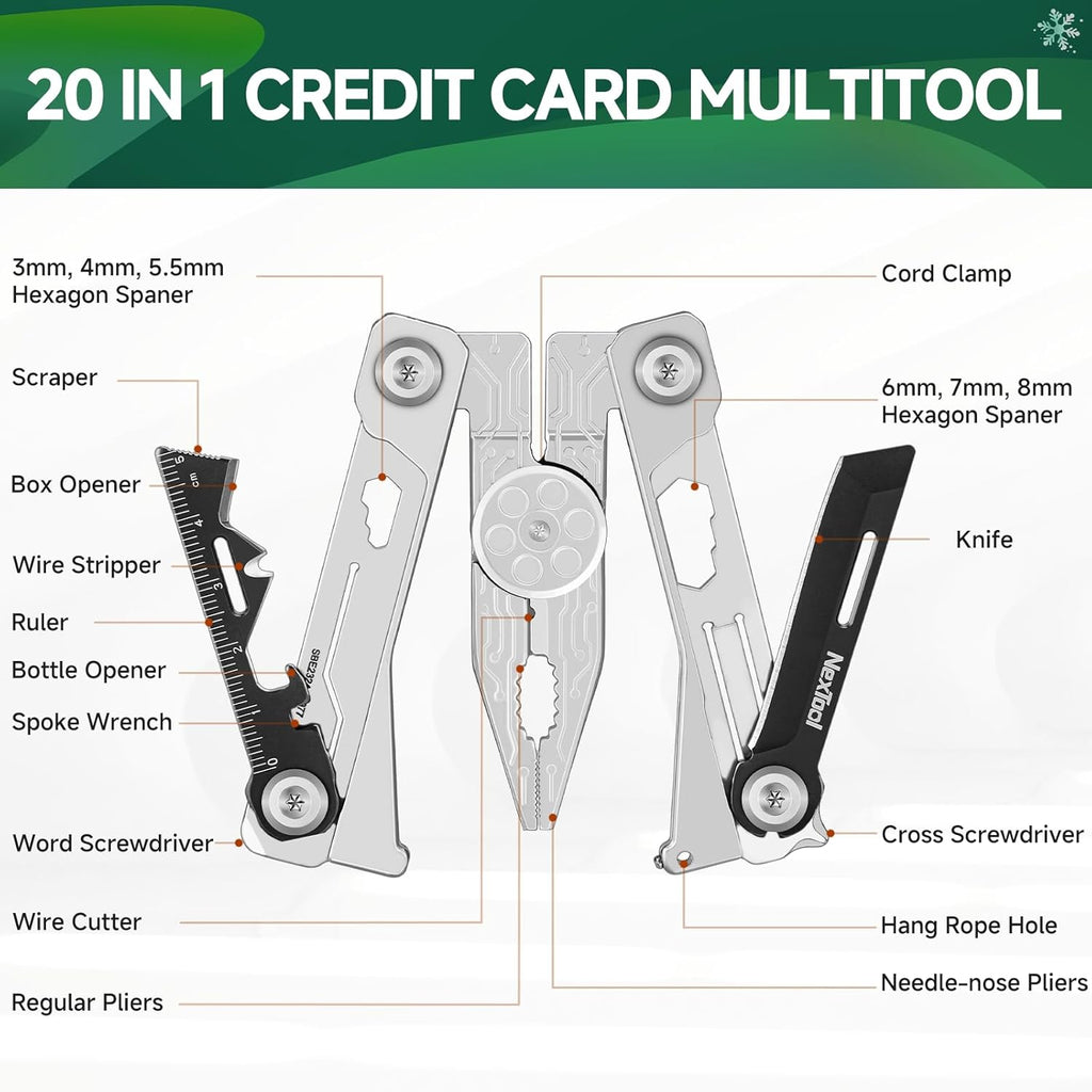 NexTool Credit Card Multitool, Silver Blade EDC Tool