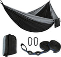 Camping Hammock, Portable Hammocks with Tree Straps & Attached Carry Bag, Camping Essentials Gear, Perfect for Outside Indoor Hiking Beach Backpack Travel