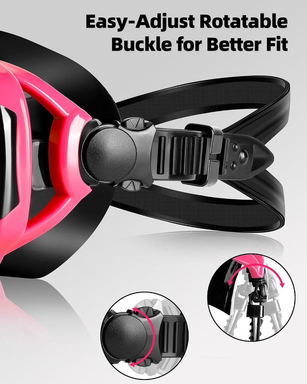 VegoVia Adult Swim Goggles with Nose Cover HD Glasses Wide View
