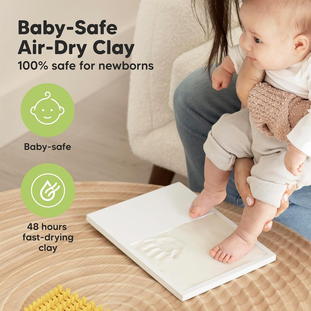 Baby Hand and Footprint Kit Quick Dry Clay Baby Footprints (Alpine White)