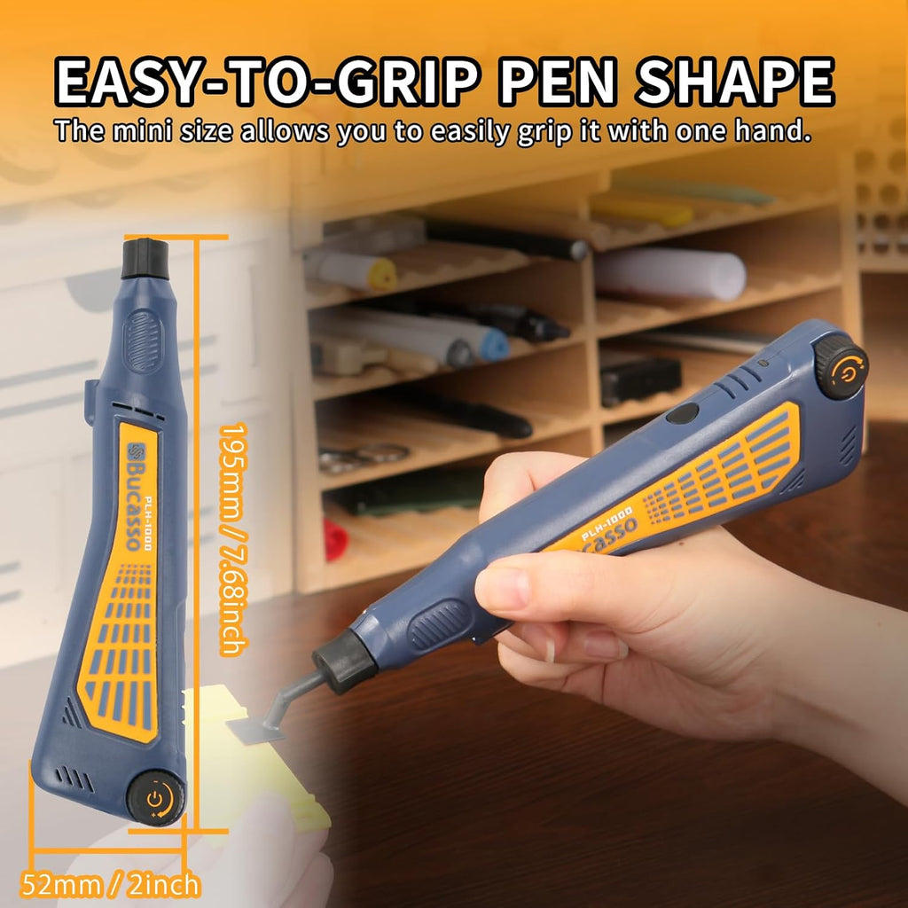 Cordless Pen Sander, Variable Speed and USB Charging with LED Light, Multi-Purpose Power Tool for Sanding, Polishing, Finishing, DIY Crafts, Blue