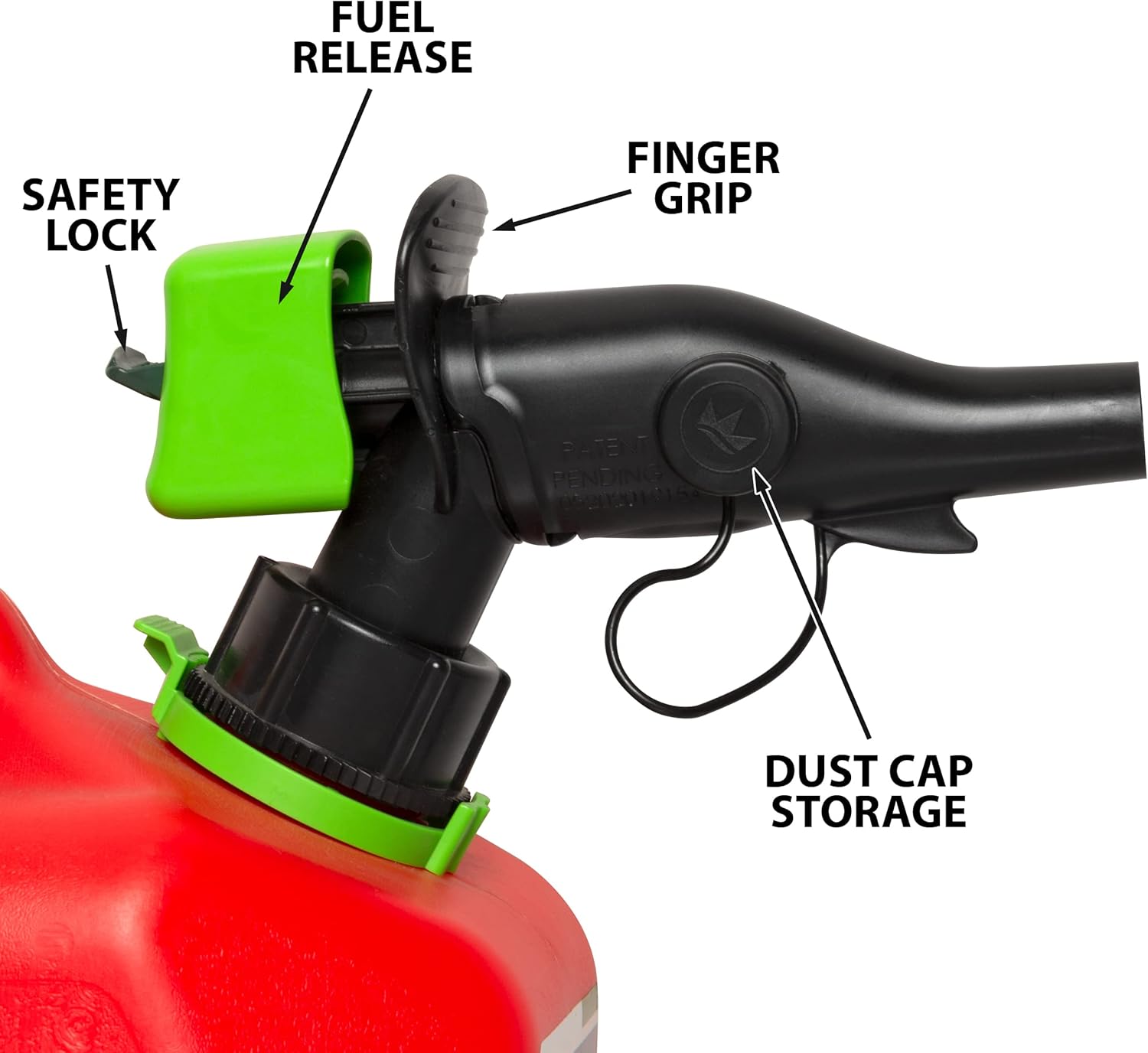 Scepter 2G Gas Can, Spill Proof SmartControl Spout, Spout Extender, 4-Pack