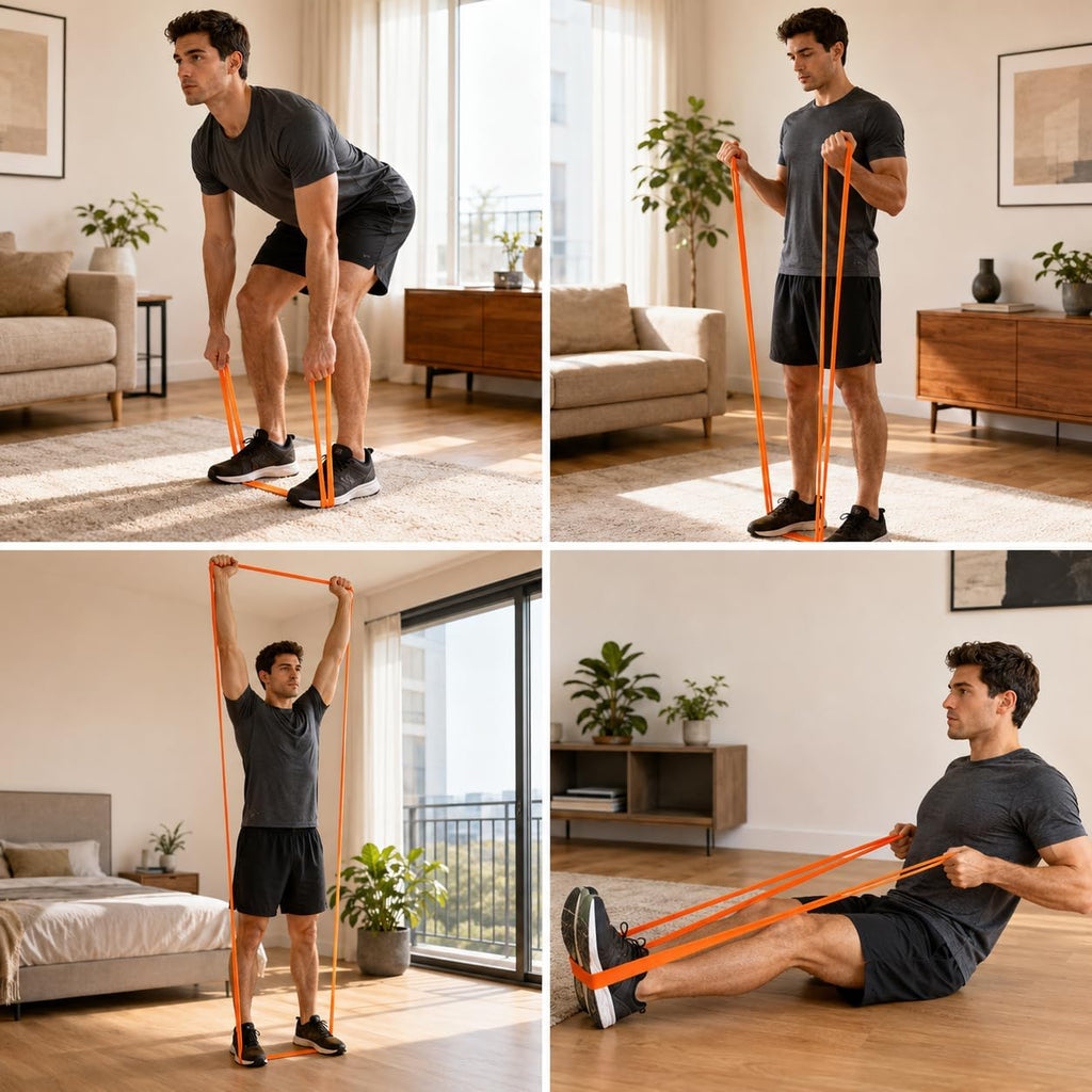 5 Resistance Bands Set for Home Gym, with Handles & Door Anchor