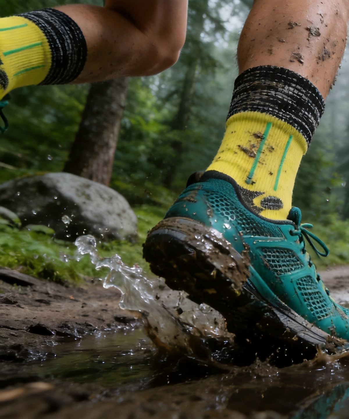 RANDY SUN Waterproof Socks, Unisex Hiking Wading Trail Running Kayaking Crew Socks