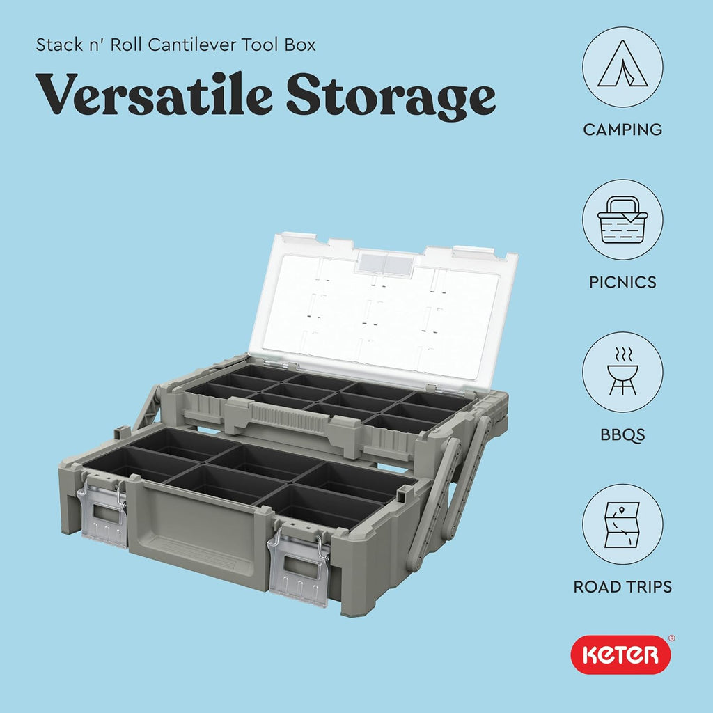 18" Camp & Trail Gear Organizer, Heavy-Duty Cantilever Storage Box