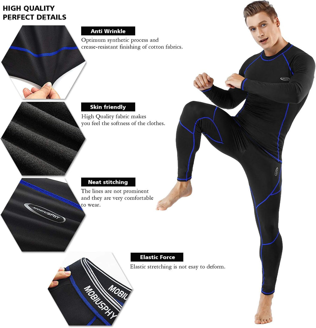Thermal Underwear for Men Sweatsuits Long Johns Set Thermals Base Layer