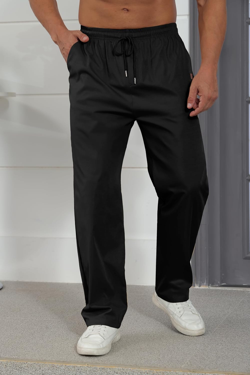 Rela Bota Mens Casual Jogger Pants Cargo Pants Drawstring Sweatpants