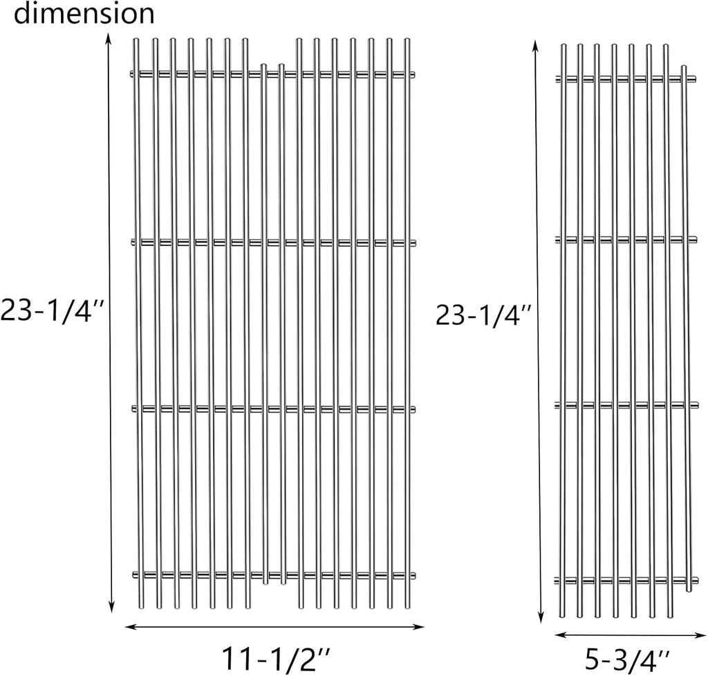 23-1/4" Stainless Steel Grid grates Replacement for Viking VGBQ 30 in T Series, VGBQ 41 in T Series, VGBQ 53 in T Series Viking Grill Grate VGBQ300T,VGBQ0302T Gas Grill
