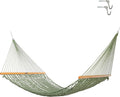 Original Pawleys Island Deluxe Meadow DuraCord Rope Hammock – 13 ft. x 65 in, 2-Person, 450 lb Capacity, Oak Spreader Bar, Zinc-Plated Hardware, Handcrafted in the USA