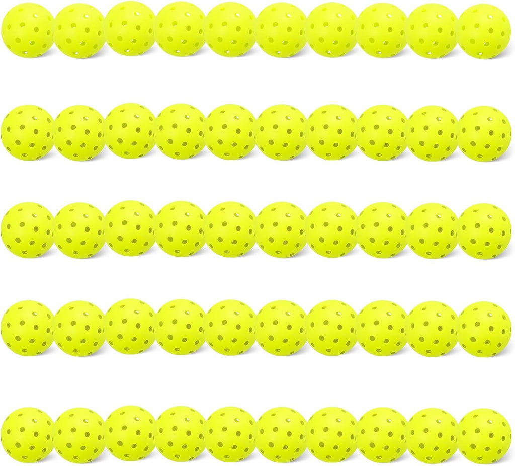 Amazon Basics Outdoor Pickleball Balls, USAPA Approved for Tournament Play, Durable Construction with Balanced and Consistent Performance, 40-Hole Design, Yellow