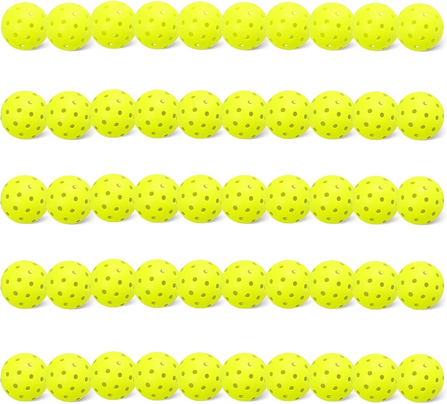Amazon Basics Outdoor Pickleball Balls, USAPA Approved for Tournament Play, Durable Construction with Balanced and Consistent Performance, 40-Hole Design, Yellow