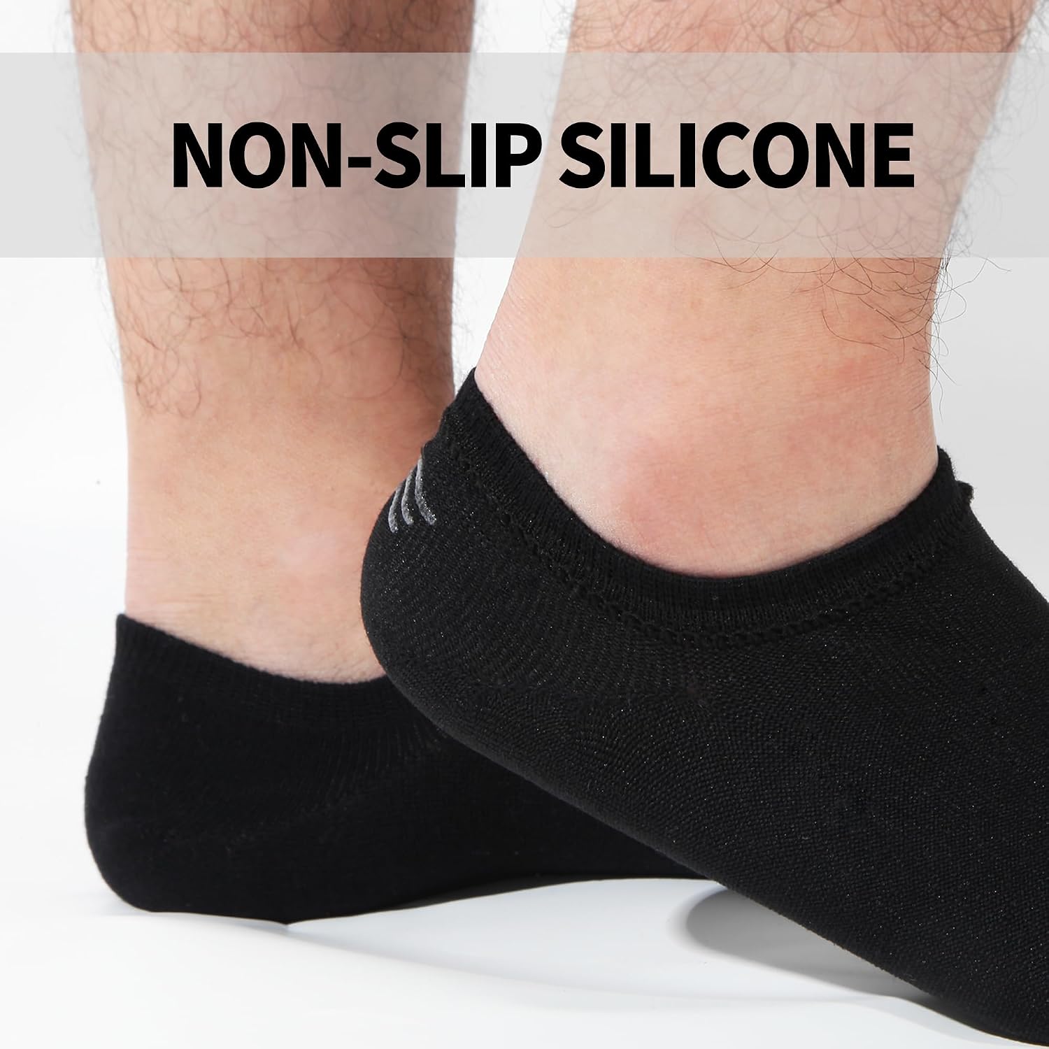 Nroktia 6/10 Pairs Non-Slip No Show Socks Men's & Women's Low-Cut Liners