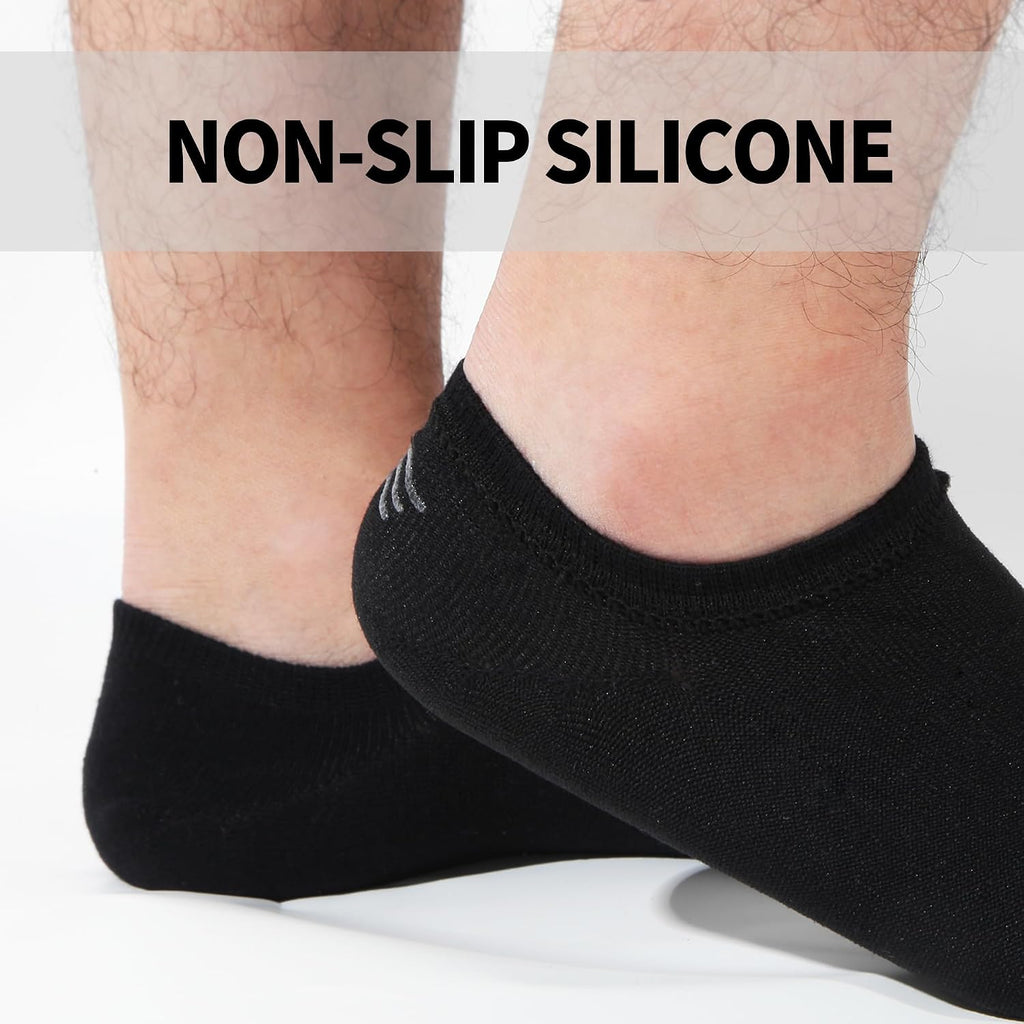Nroktia 6/10 Pairs Non-Slip No Show Socks Men's & Women's Low-Cut Liners