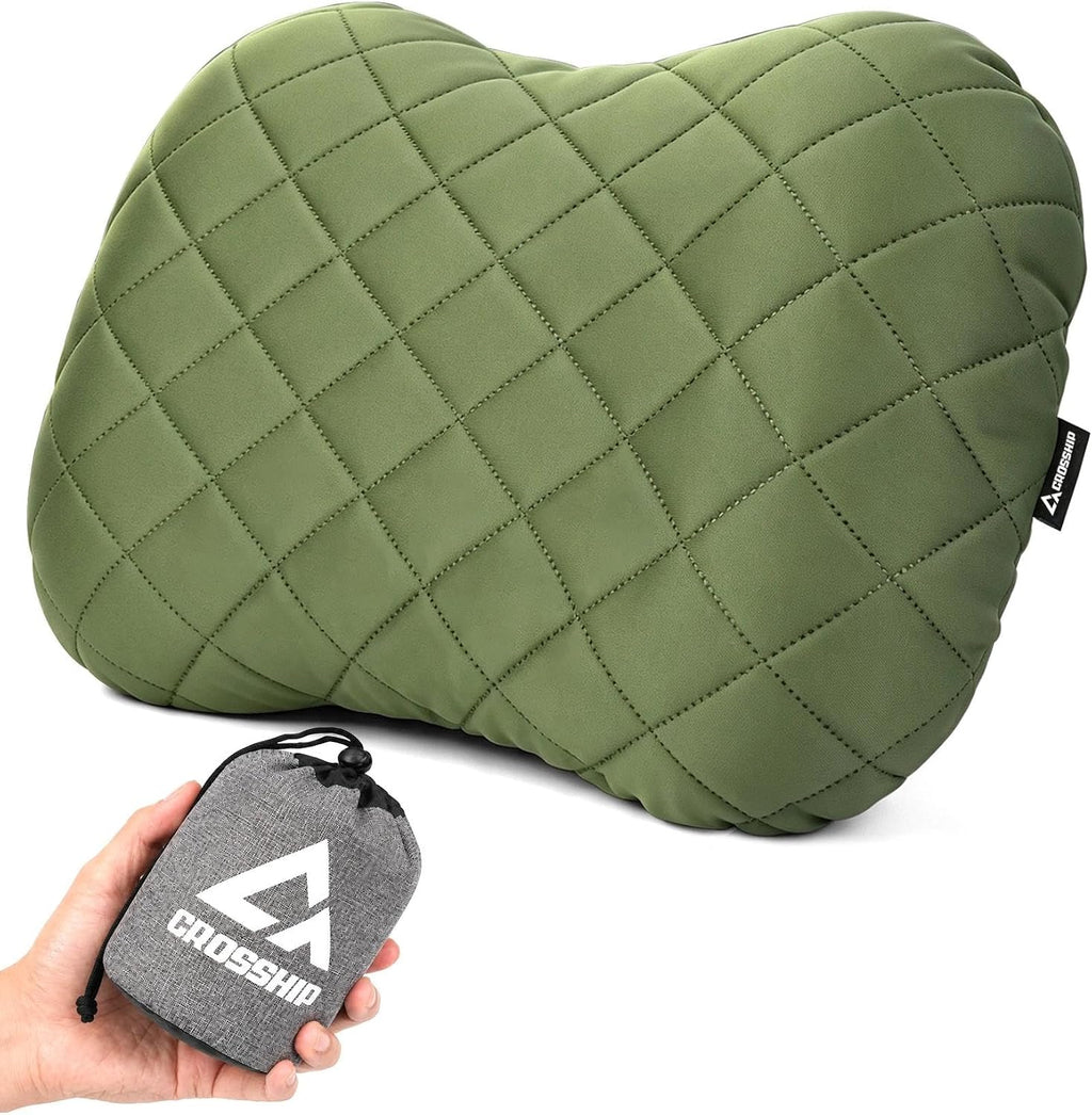 Inflatable Camping Pillow with Removable Washable Cover