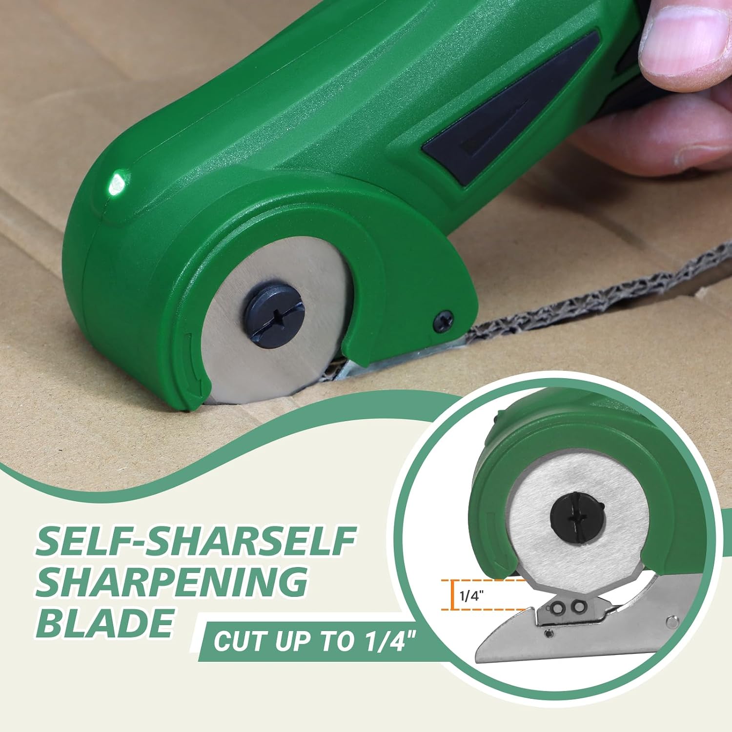 VLOXO Cordless Electric Scissors 4V Rechargeable Cardboard Cutter