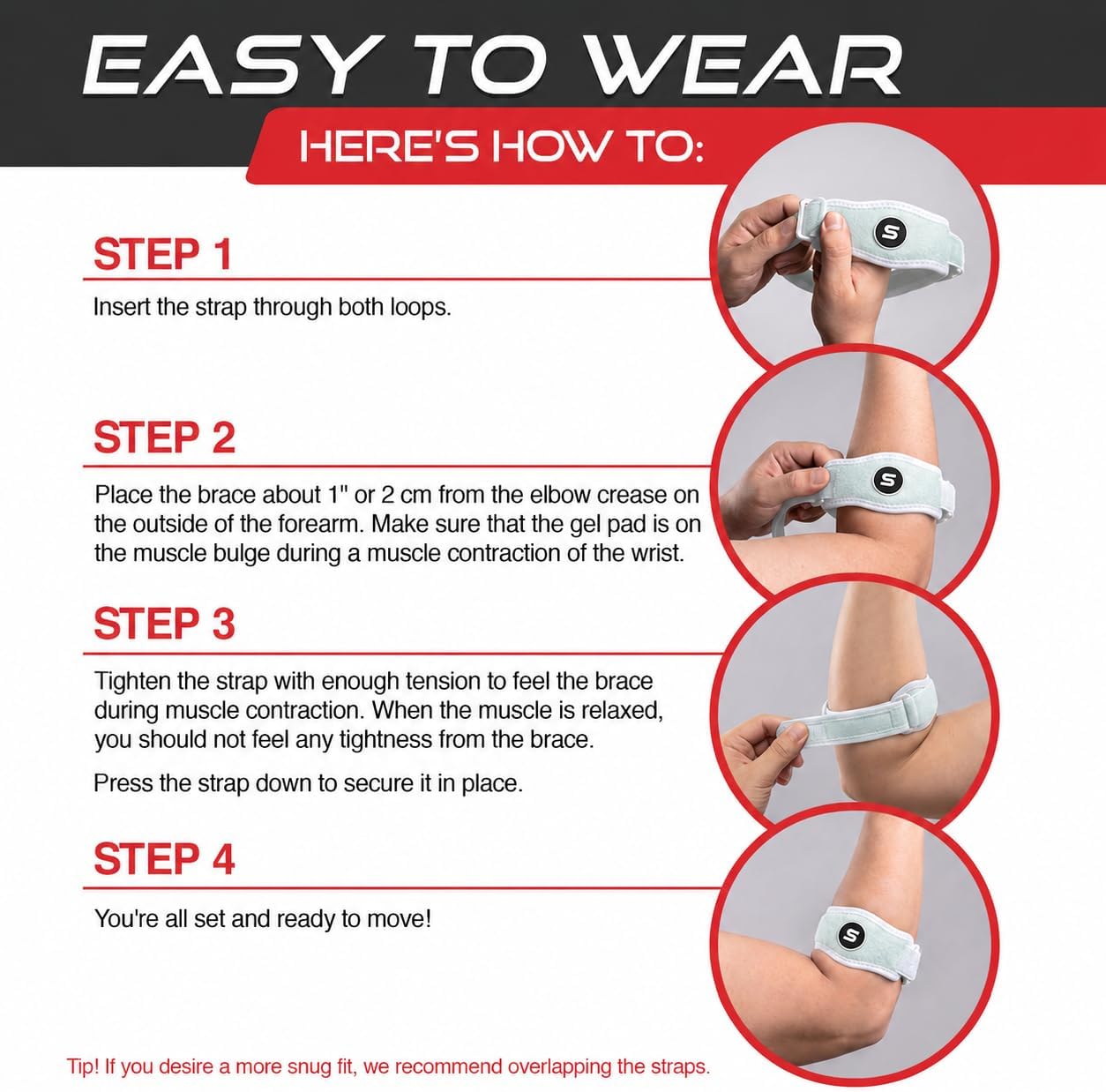 Sleeve Stars Tennis Elbow Brace for Men & Women, Elbow Brace for Tendonitis, Tennis Elbow Strap, Golfers Elbow Brace, Elbow Support Wrap for Tennis Elbow Relief, Fits 9"-23" (Pair/Mint Green)