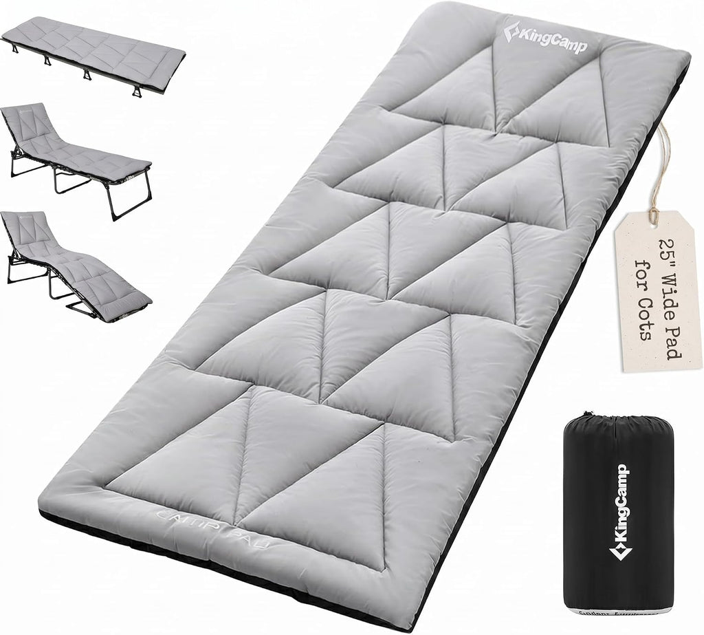 KingCamp Cot Mattress, Soft Non Slip Cot Pad for Camp Cot
