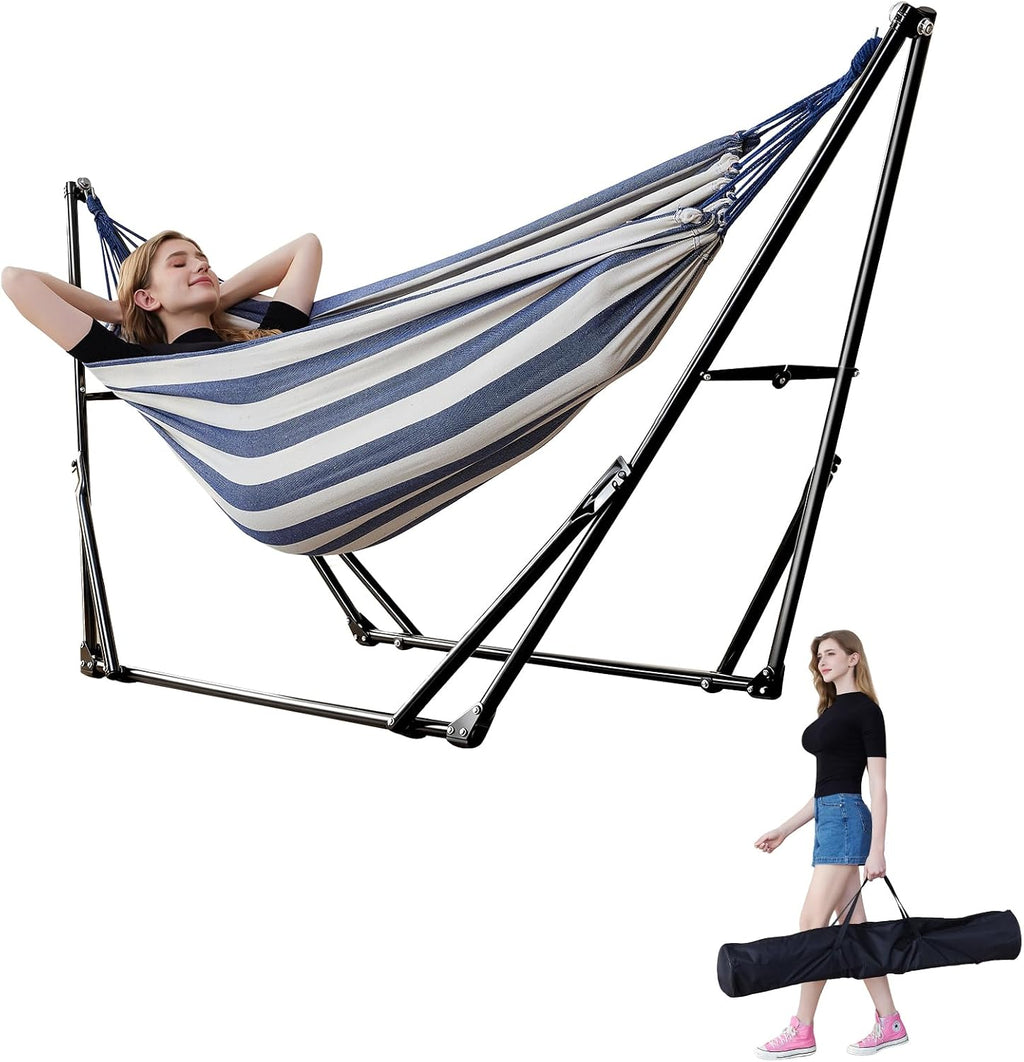 Portable Hammock with Stand for Outside or Inside,No Tree Required