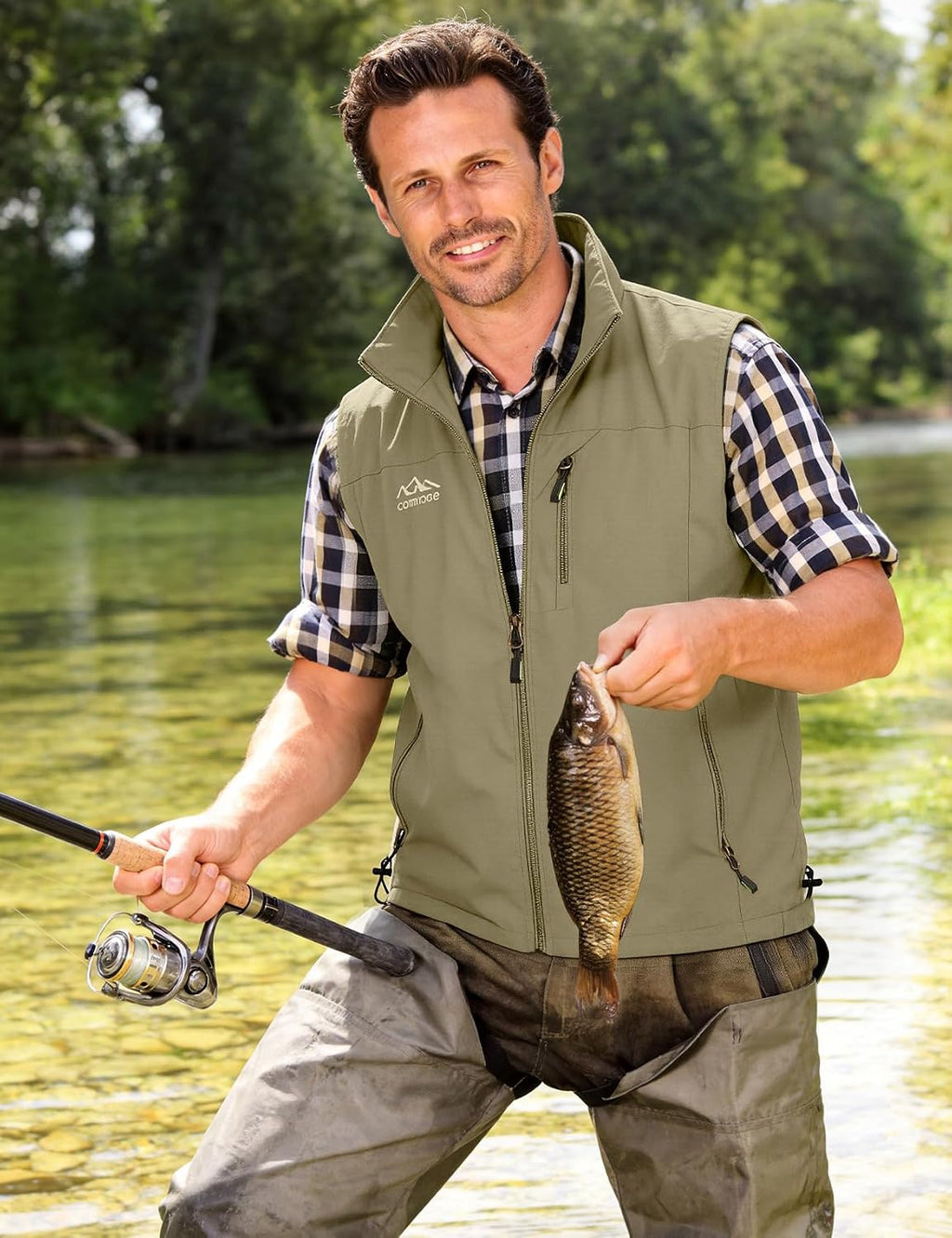 Flygo Mens Summer Lightweight Outdoor Vest Casual Utility Travel Work Fishing Hiking Photo Vest with Pockets