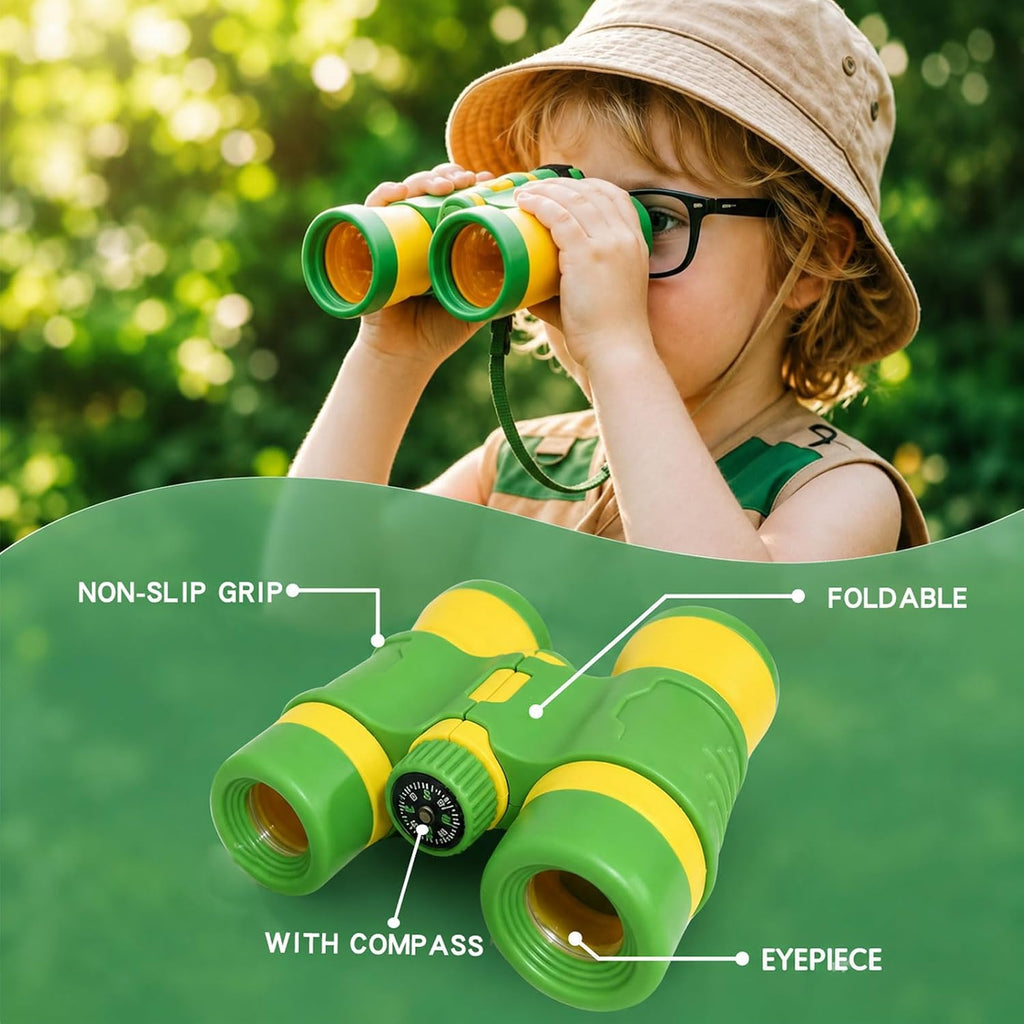 Kids Explorer Kit & Bug Catcher Kit, 23 Pcs Outdoor Adventure Set with Vest & Hat, Binoculars, 12 Insect Figures,Camping Hiking Toys Gift for Boys Girls Age 3-8