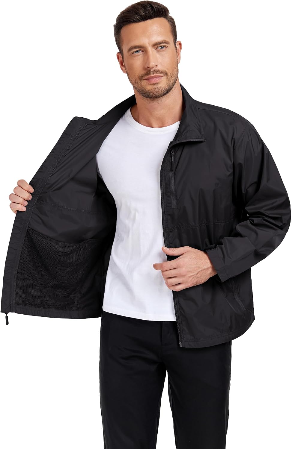 Men's Windbreaker Jackets Lightweight Single-layer for Spring/Autumn