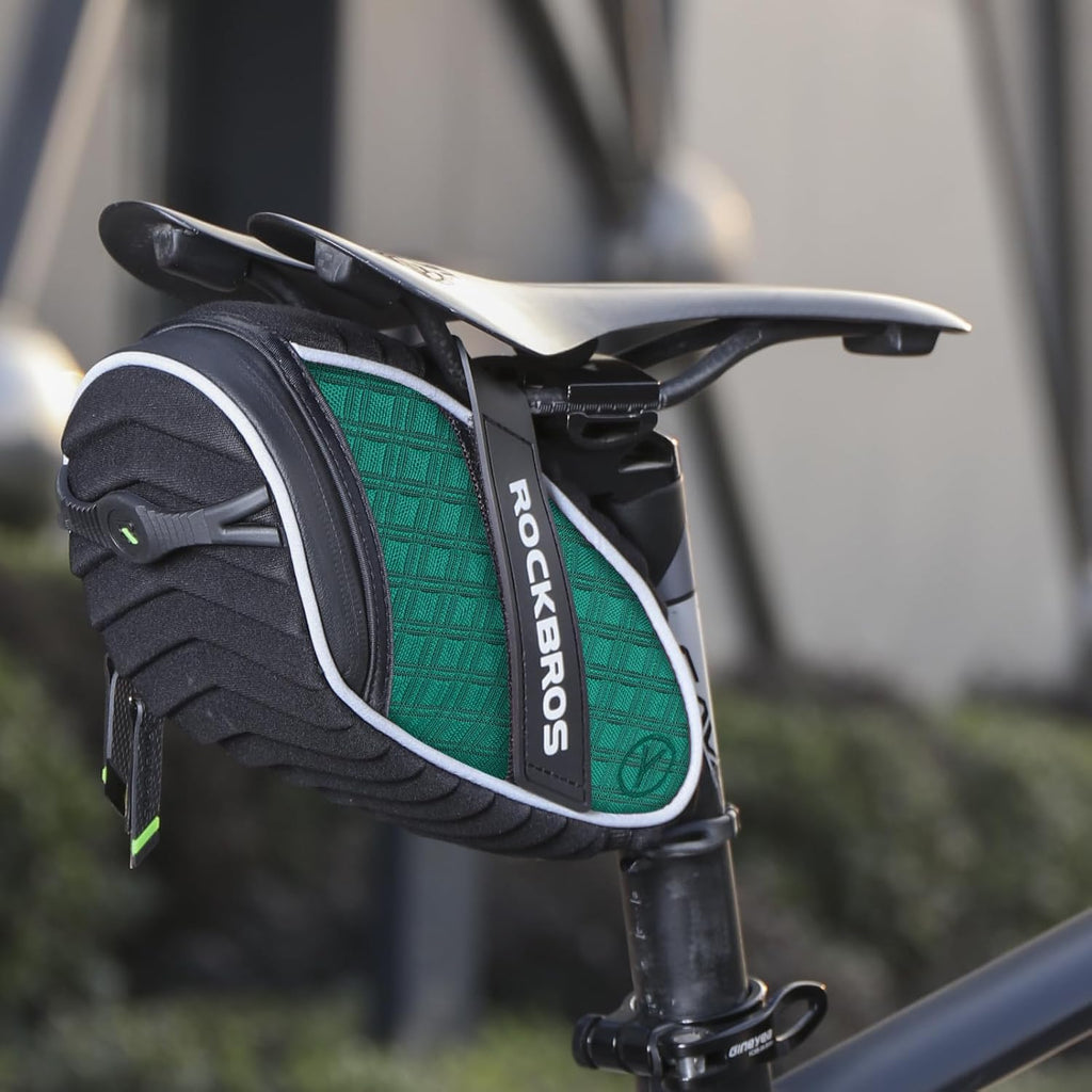 ROCKBROS Bike Saddle Bag Under Seat Bicycle Seat Bag 3D Shell for MTB/Road