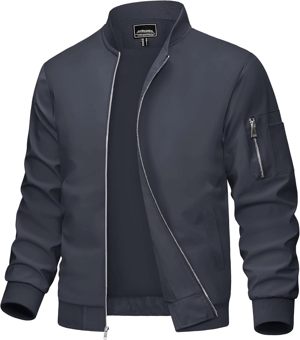 MAGCOMSEN Men's Bomber Jacket Lightweight Windbreaker Spring Fall Jacket