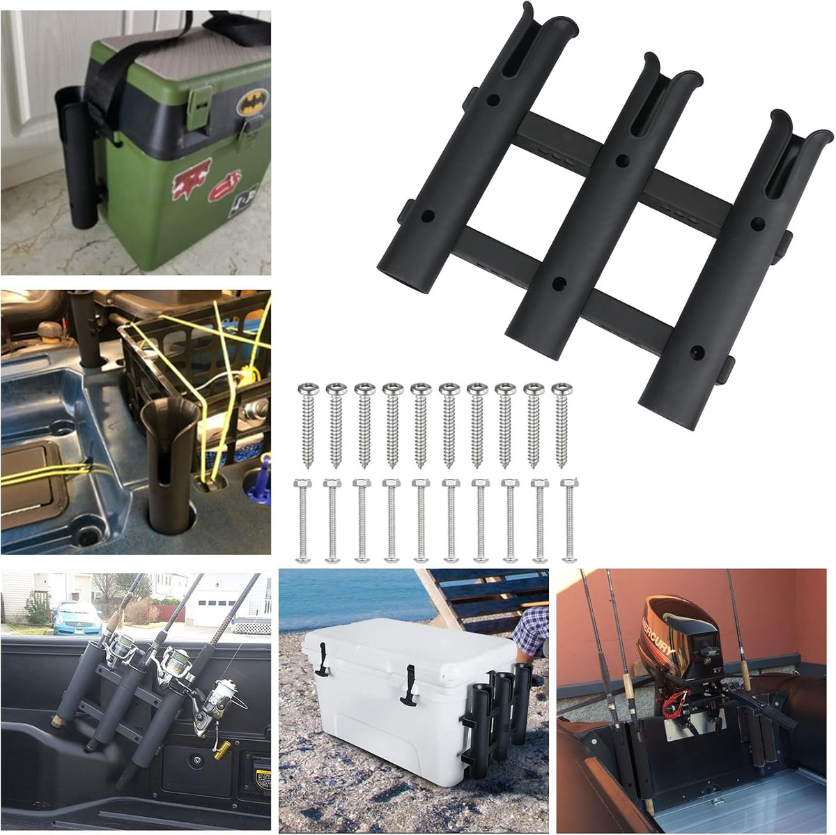 Fishing Rod Holders 6Tubes Boat Rod Holders with Screws