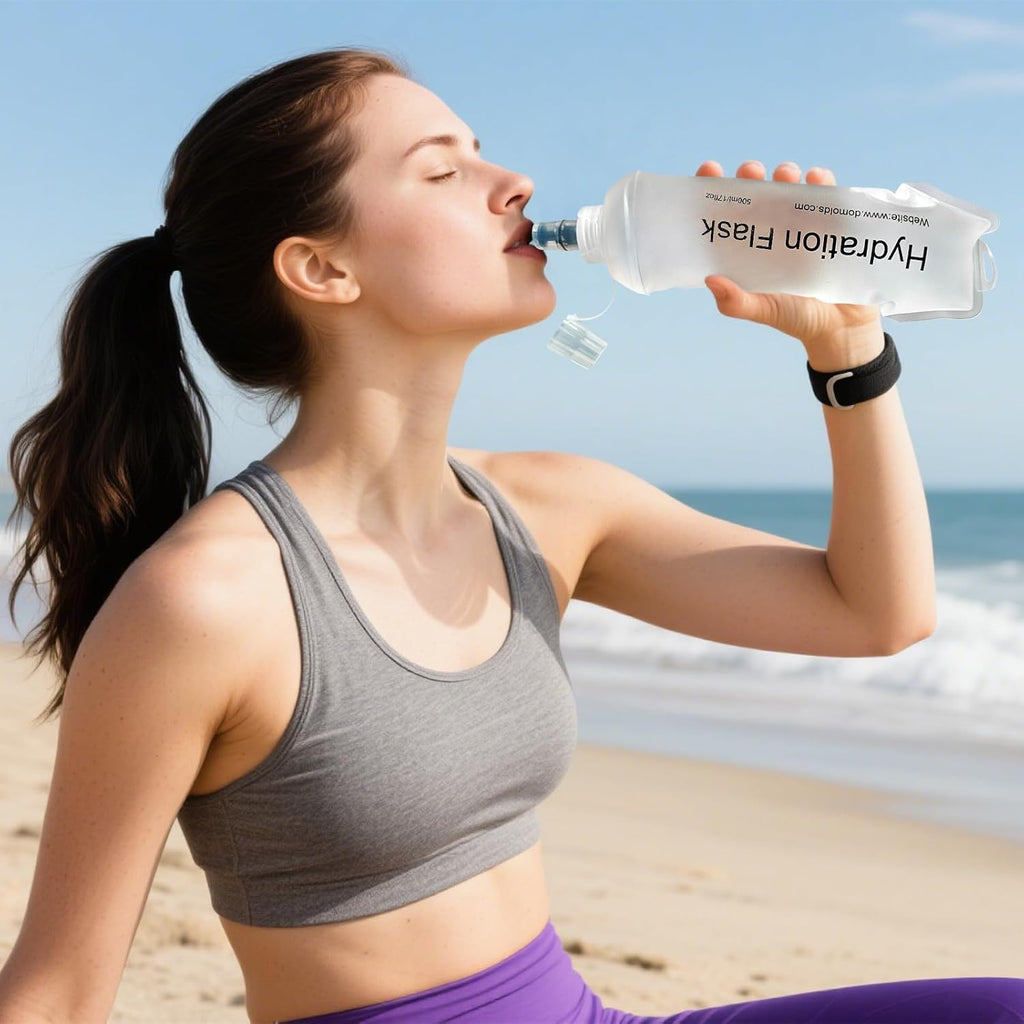 GUYI GYGYL Soft Flask Collapsible Water Bottle for Sports, 250ml White 2pcs