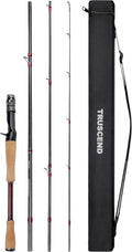 TRUSCEND Craz Easy Control Baitcasting Fishing Rods, 1-Piece Performance Multi-Piece Travel Rod, High Strength & Sensitive Backbone, Tough Fishing Rod with Toray Carbon, Fuji A Ring & K Guide